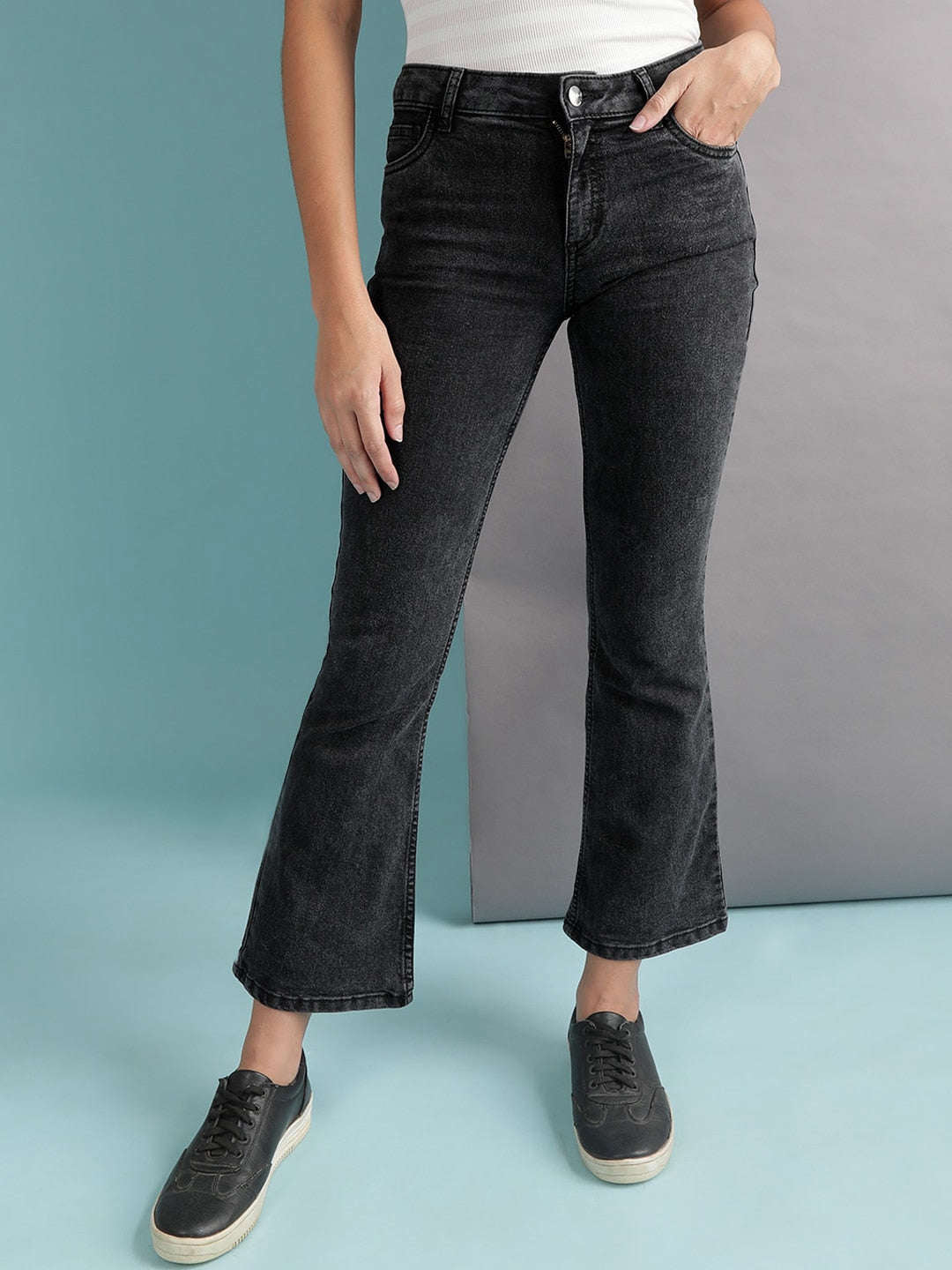 Women's Mid Wash Bootcut Denim Jeans