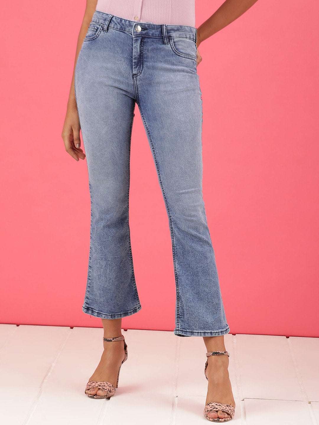 Women's Mid Wash Bootcut Denim Jeans