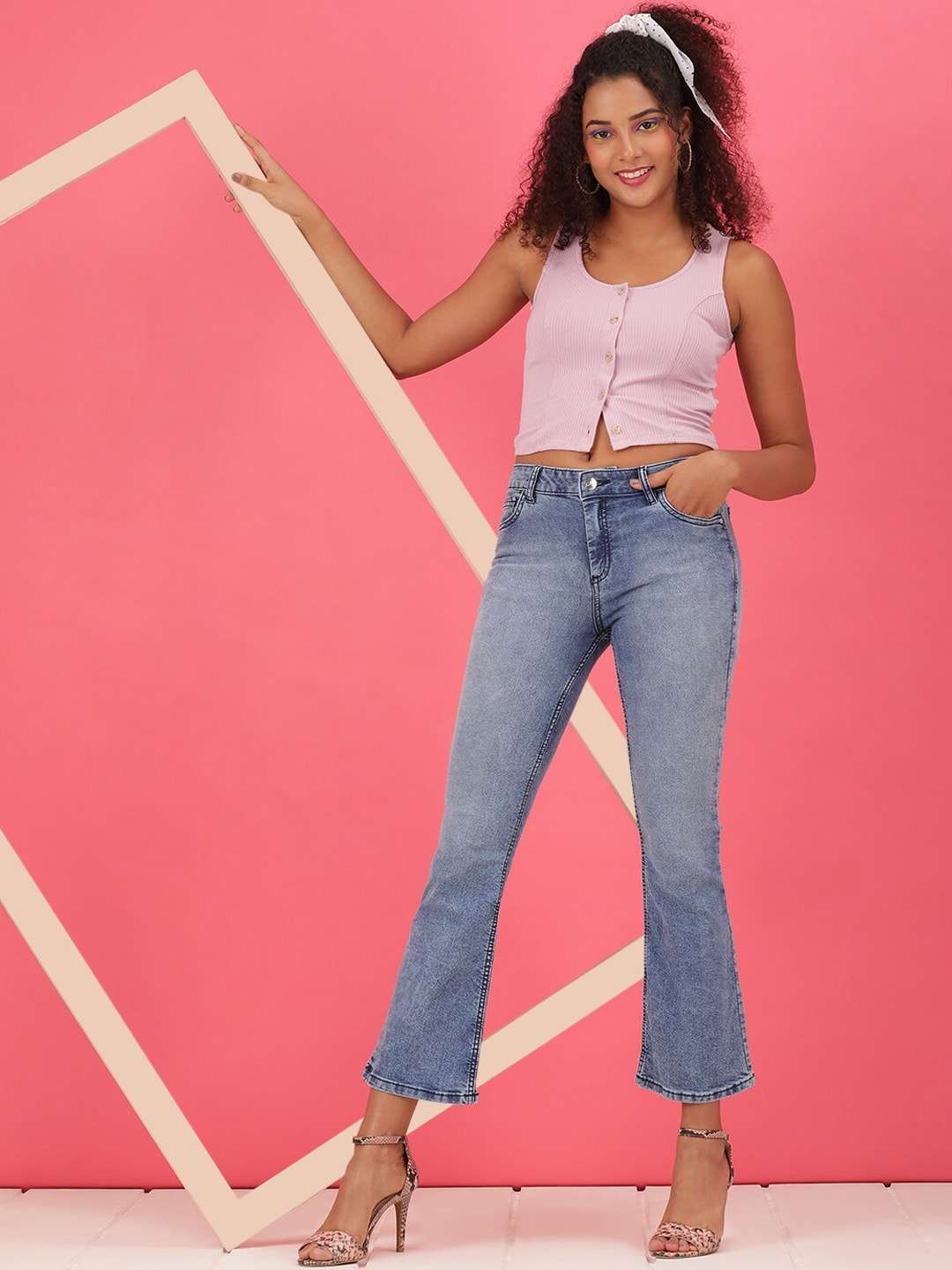 Women's Mid Wash Bootcut Denim Jeans