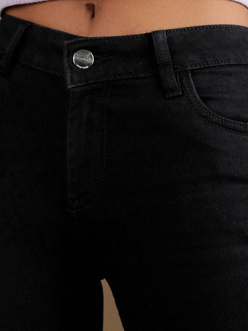 Women's Butterfly Printed Bootcut Denim Jeans