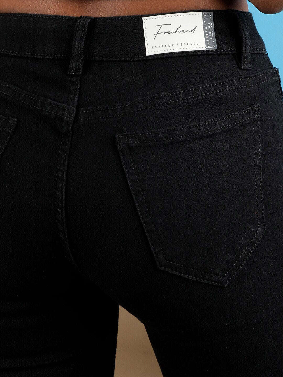 Women's Butterfly Printed Bootcut Denim Jeans