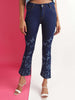 Women's Butterfly Printed Bootcut Denim Jeans