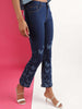 Women's Butterfly Printed Bootcut Denim Jeans