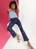 Women's Butterfly Printed Bootcut Denim Jeans
