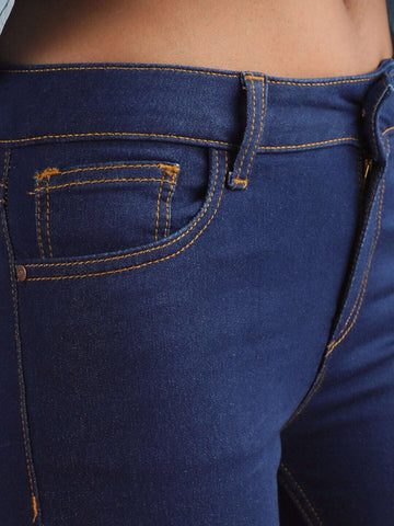 Women's Butterfly Printed Bootcut Denim Jeans