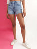 Women's Overdyed High Waist Denim Shorts