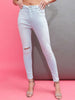 Women's Distressed Skinny Fit Denim Jeans