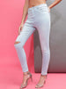 Women's Distressed Skinny Fit Denim Jeans