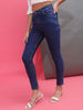 Women's Dark Wash Skinny Fit Denim Jeans
