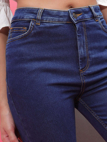 Women's Dark Wash Skinny Fit Denim Jeans