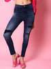 Women's Distressed Slim Fit Jeans