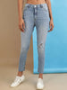 Women's Distressed Slim Fit Jeans