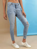 Women's Distressed Slim Fit Jeans