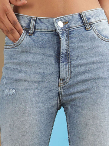 Women's Distressed Slim Fit Jeans