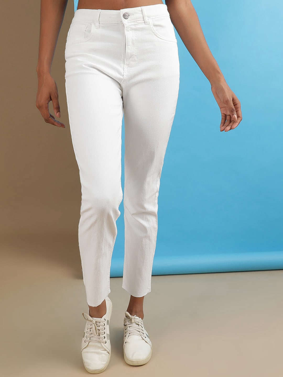 Women's Bleached Straight Fit Denim