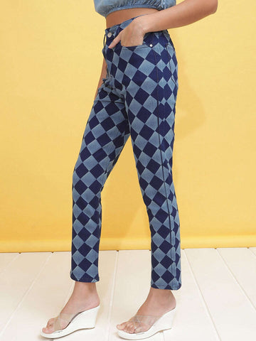 Women's Laser Straight Fit Denim Jeans