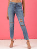 Women's Distressed Straight Fit Jeans