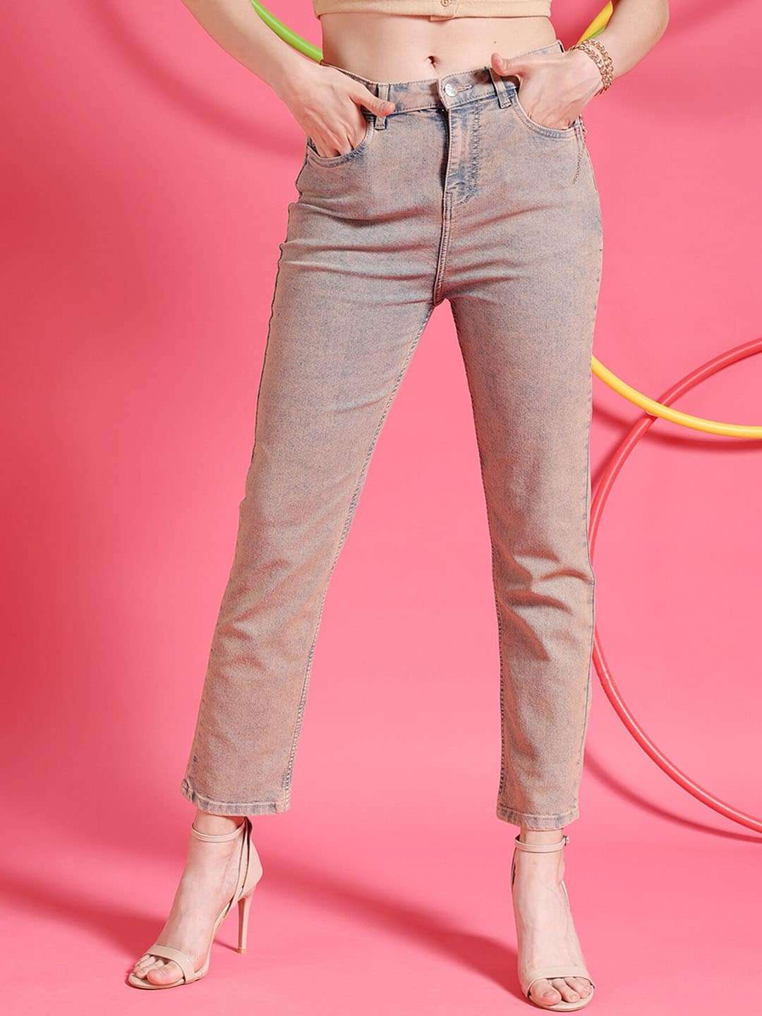 Women's Tinted Straight Fit Denim Jeans