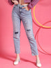 Women's Distressed Straight Fit Jeans