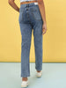 Women's Mid Wash Straight Fit Denim Jeans