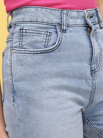 Women's Distressed Straight Fit Jeans