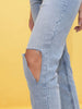Women's Distressed Straight Fit Jeans