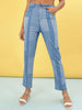 Women's Color Block Straight Fit Denim Jeans
