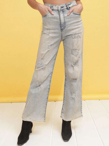 Women's Tinted Wide Leg Denim Jeans