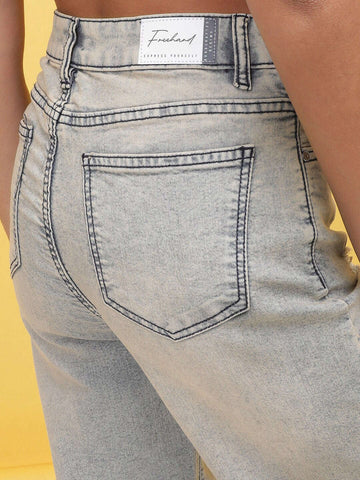 Women's Tinted Wide Leg Denim Jeans