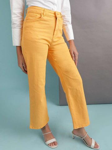 Women's Tinted Wide Leg Denim Jeans