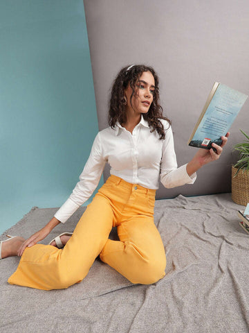 Women's Tinted Wide Leg Denim Jeans