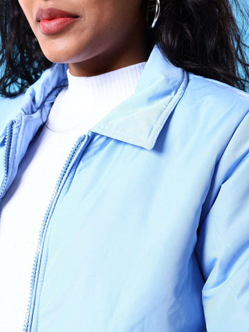 Women's Cargo Pocket Crop Winter Jacket