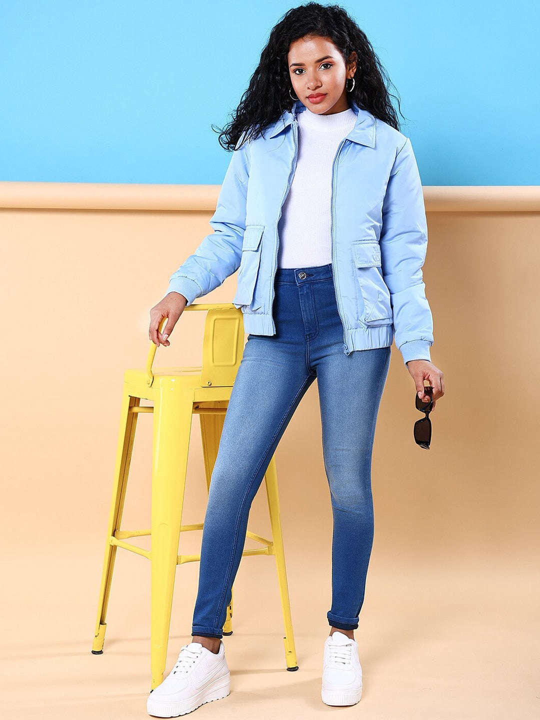 Women's Cargo Pocket Crop Winter Jacket