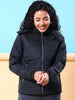 Women's Quilted Jacket With Fur Insert