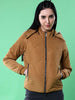 Women's Quilted Jacket With Fur Insert