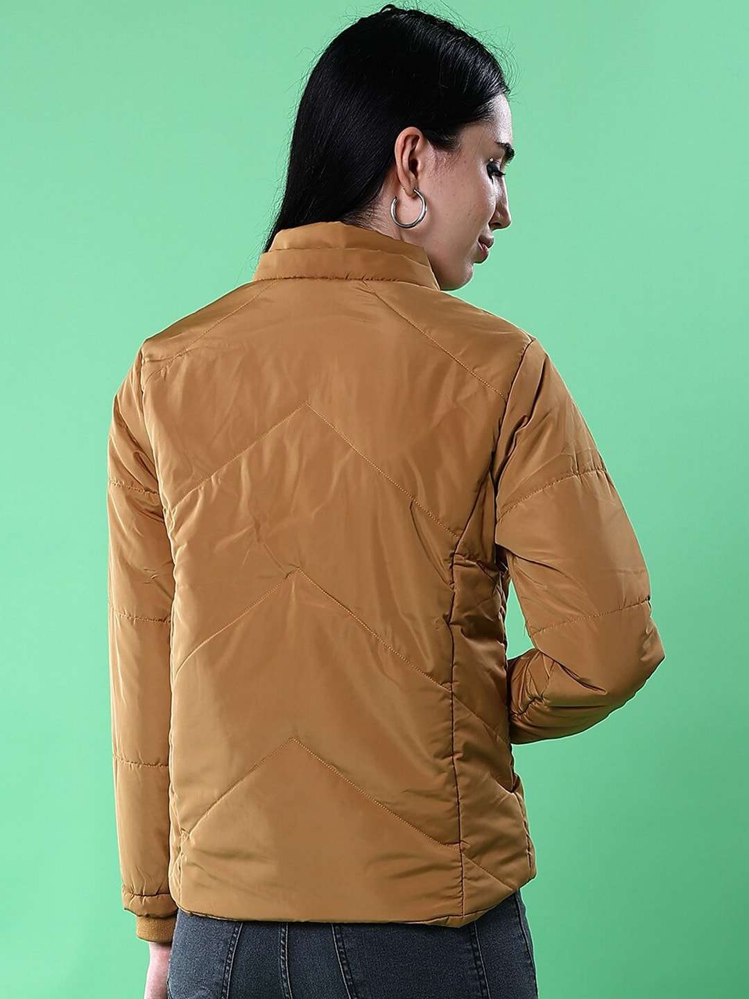 Women's Quilted Jacket With Fur Insert