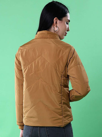 Women's Quilted Jacket With Fur Insert