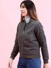 Women's Crop Bomber Jacket With Flap Pocket