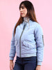 Women's Crop Bomber Jacket With Flap Pocket