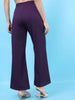 Women's Solid Flared Pants With Slit