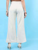 Women's Solid Flared Pants With Slit