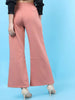 Women's Solid Flared Pants With Slit