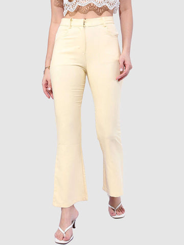 Women's Solid Bootcut Pant