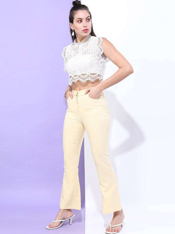 Women's Solid Bootcut Pant