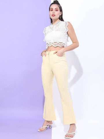 Women's Solid Bootcut Pant