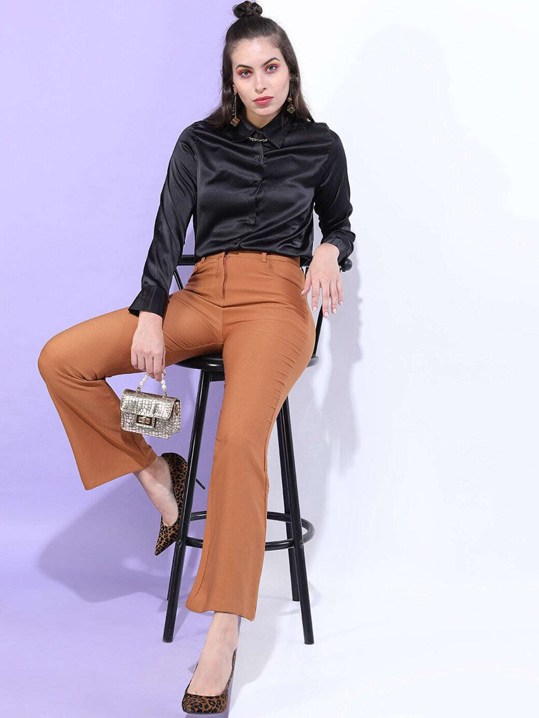 Women's Solid Bootcut Pant