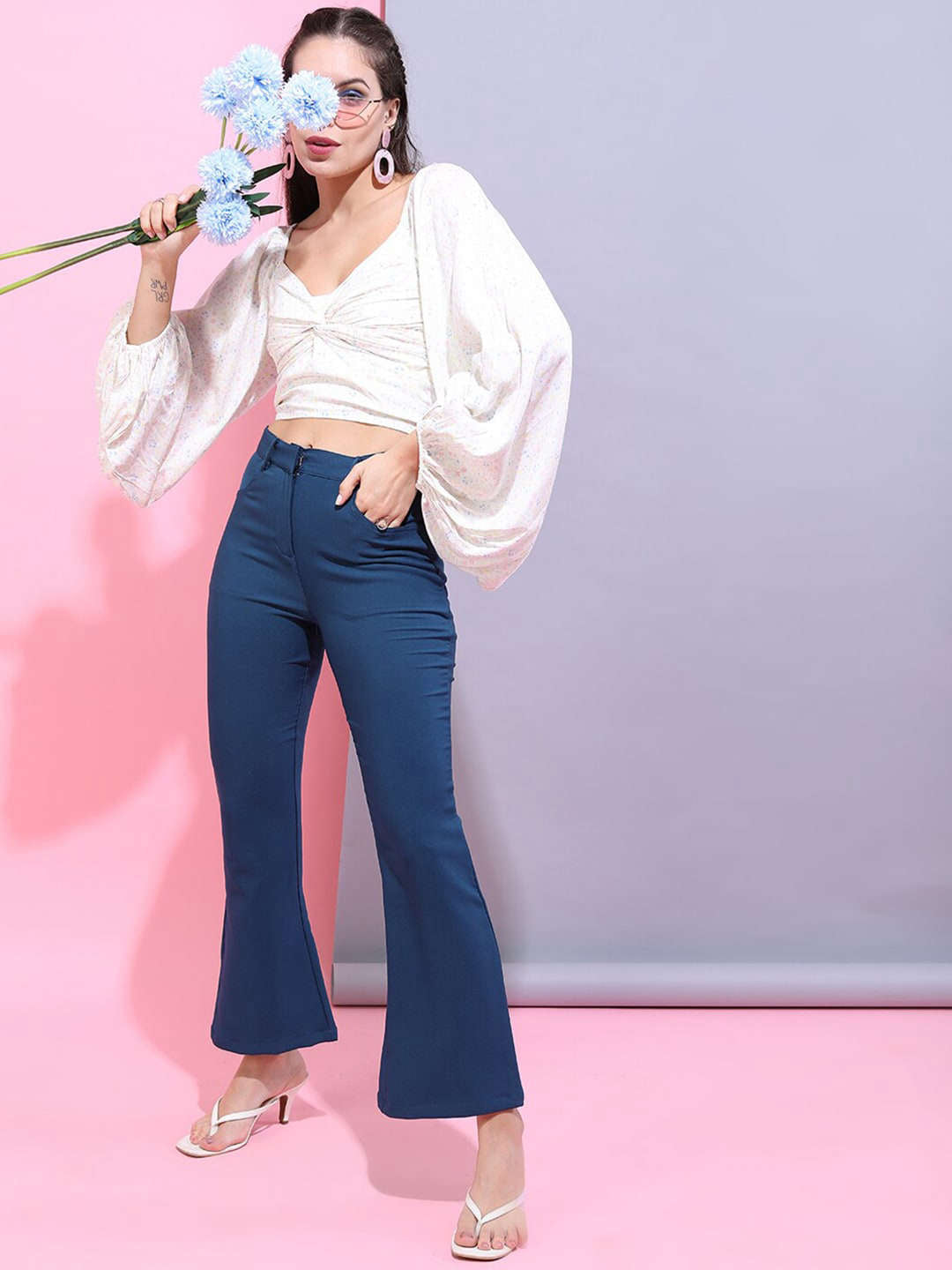 Women's Solid Bootcut Pant