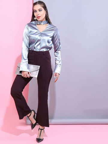 Women's Solid Bootcut Pant