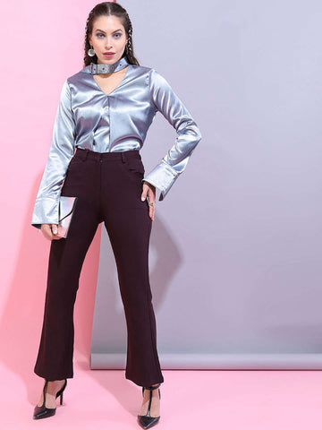 Women's Solid Bootcut Pant