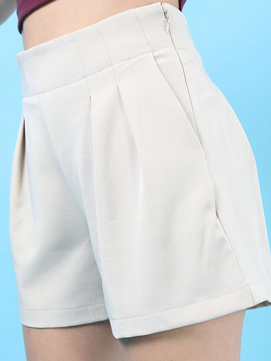 Women's Solid Flared Shorts